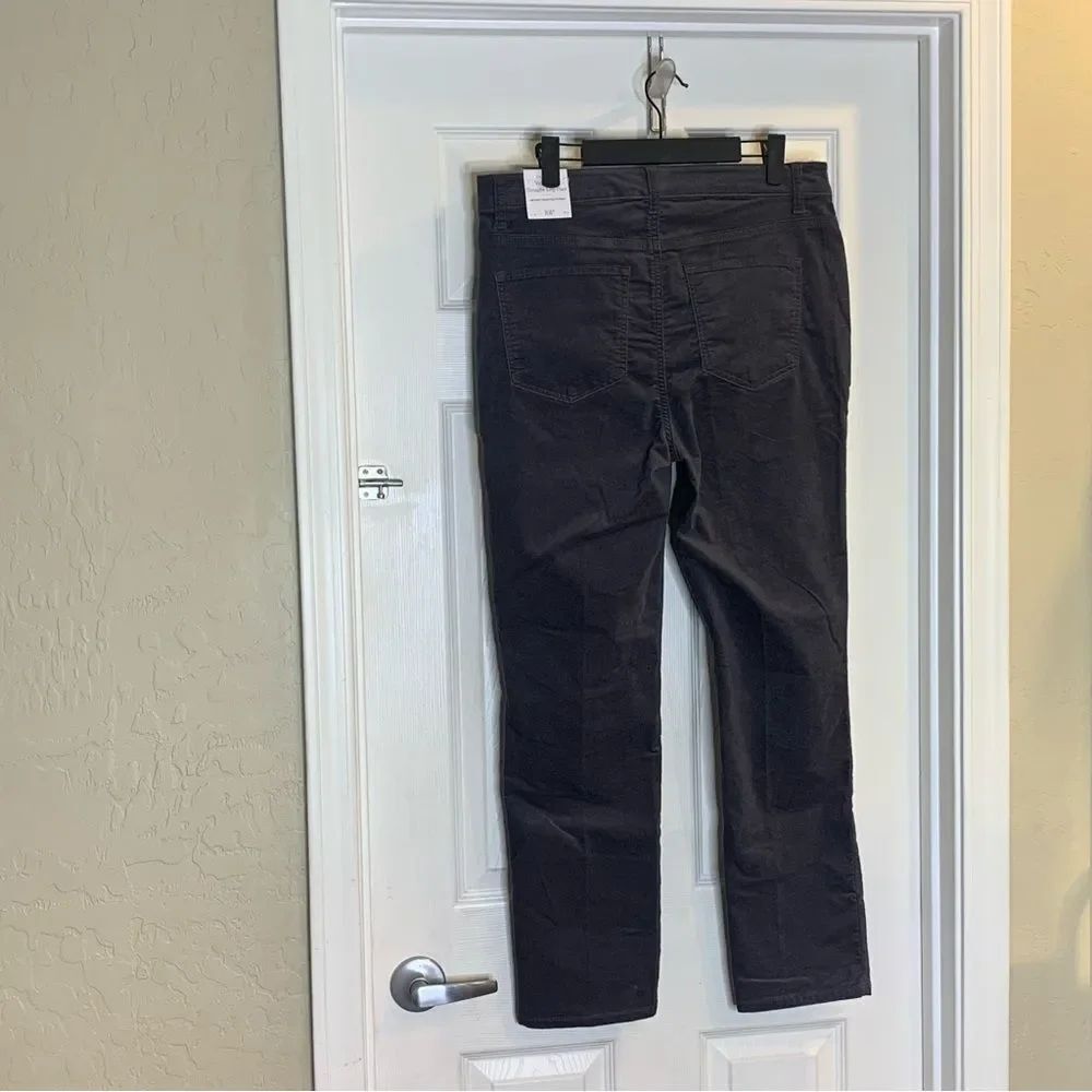 Talbots Velveteen Straight Leg Pants Size 10P Gray - Picture 4 of 12